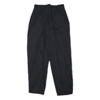 PENN BLACK Womens Cotton Blend Black Relaxed Straight Trousers W24 L24 Zip