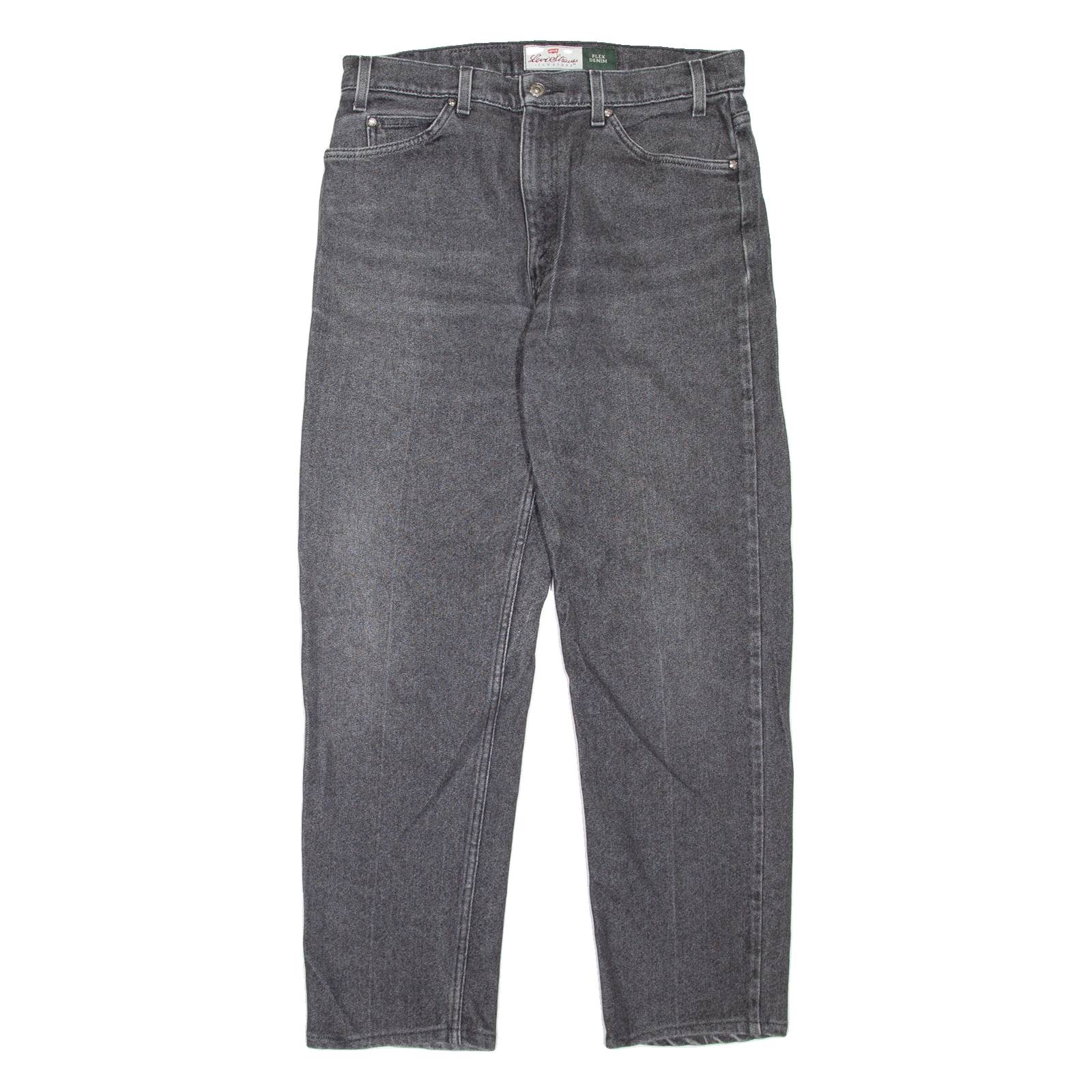 LEVI'S Signature Mens Jeans Grey Regular Tapered Stone Wash W32 L29