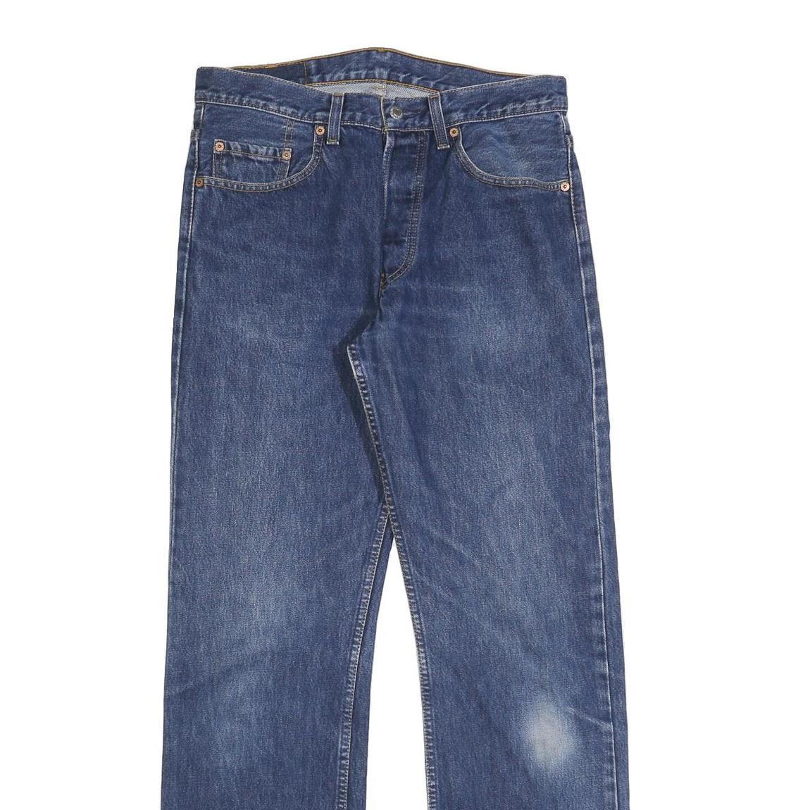 LEVI'S 502 Mens Jeans Blue Regular Straight Denim Medium W33 L34 Classic Cotton