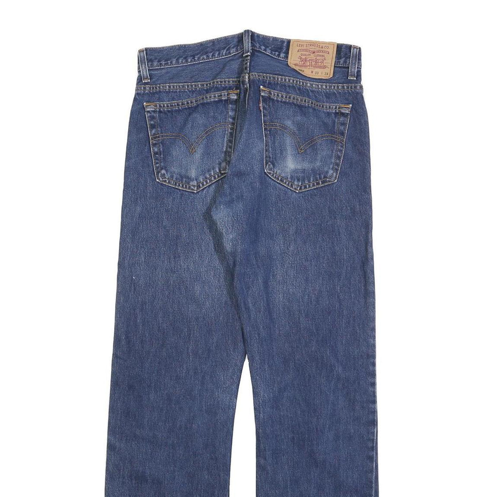LEVI'S 502 Mens Jeans Blue Regular Straight Denim Medium W33 L34 Classic Cotton