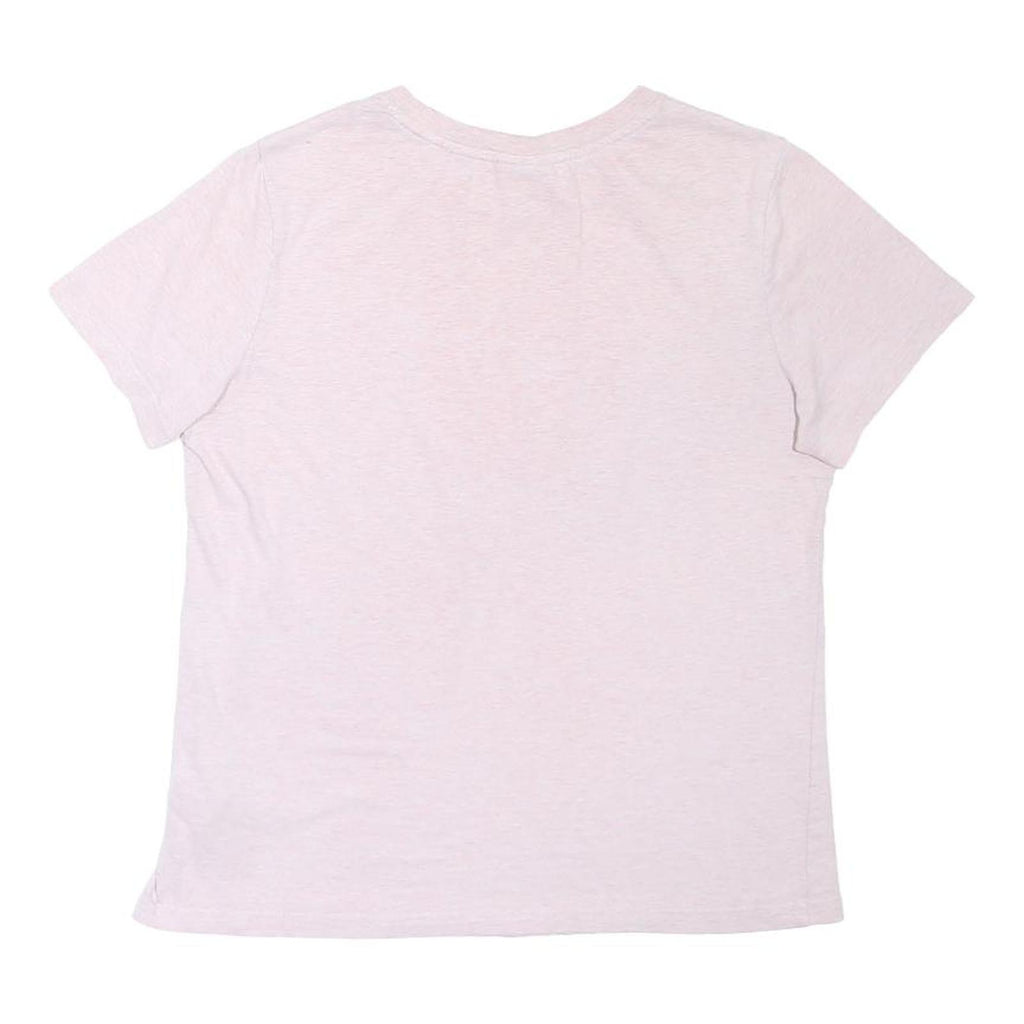 SUPERDRY Womens Pink Cotton Blend T-Shirt UK 12 Short Sleeve Crew Neck Logo