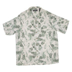 BRANDINI Tall Mens Hawaiian Shirt Green Floral XL