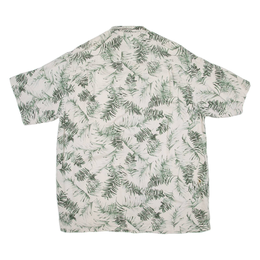 BRANDINI Tall Mens Hawaiian Shirt Green Floral XL