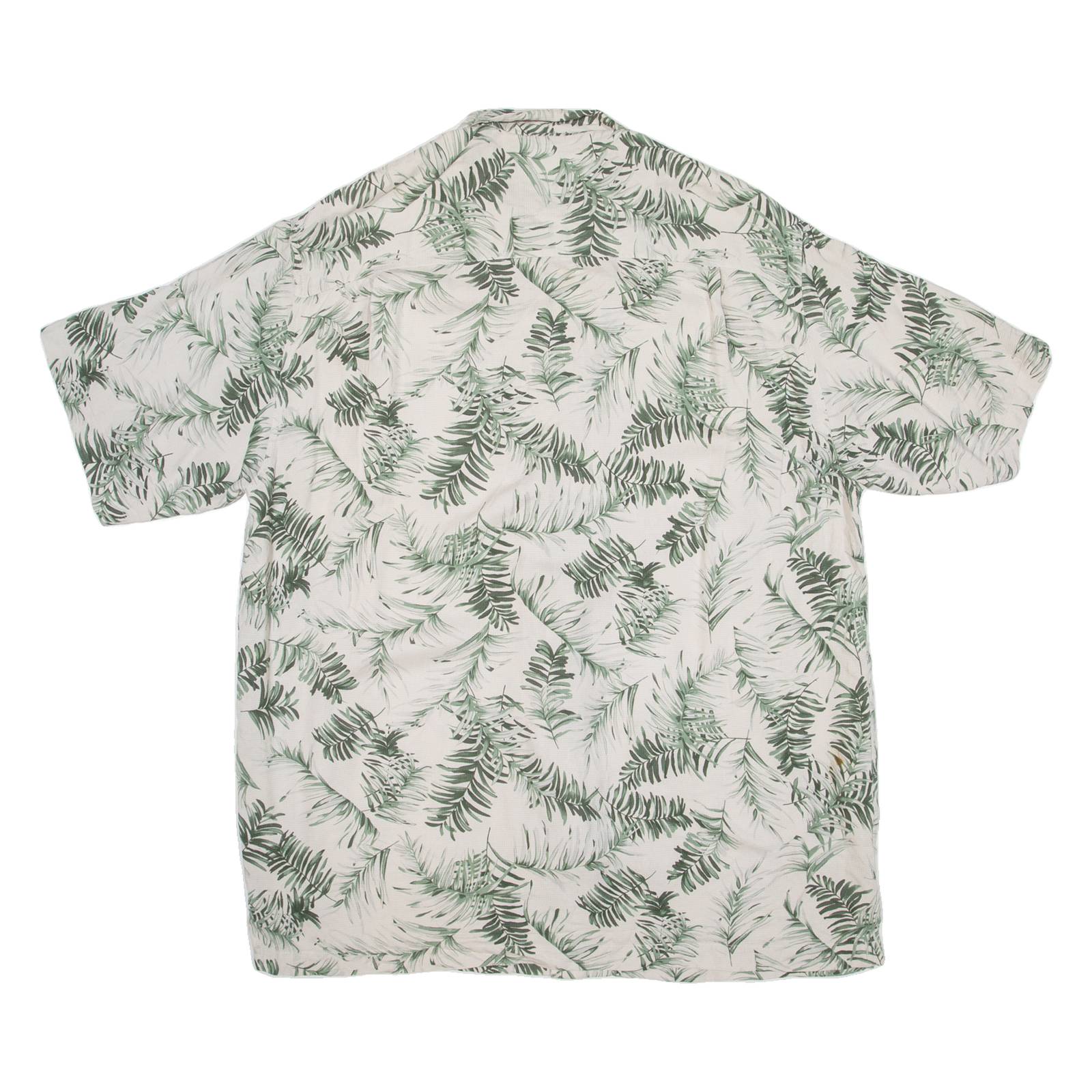 BRANDINI Tall Mens Hawaiian Shirt Green Floral XL