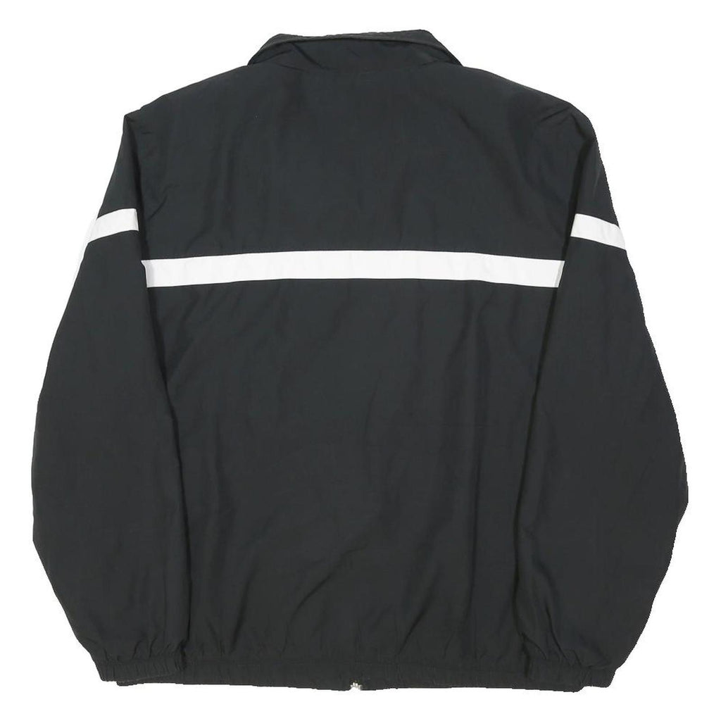 NIKE Mens Black & White Baseball Team Jacket XL Polyester Blend Zip Sportswear