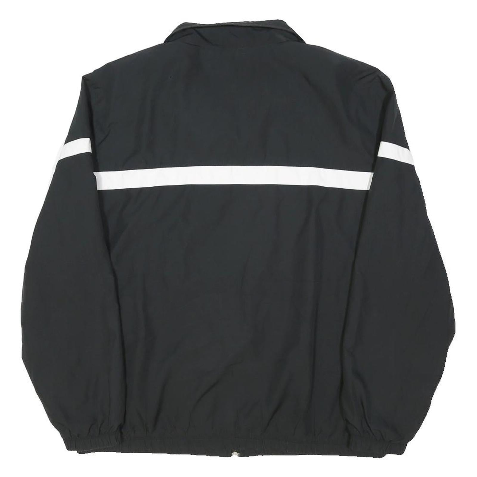NIKE Mens Black & White Baseball Team Jacket XL Polyester Blend Zip Sportswear