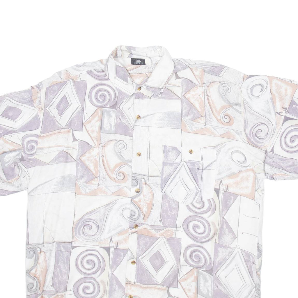 MODE MONSTER Mens Shirt Grey Crazy Pattern L