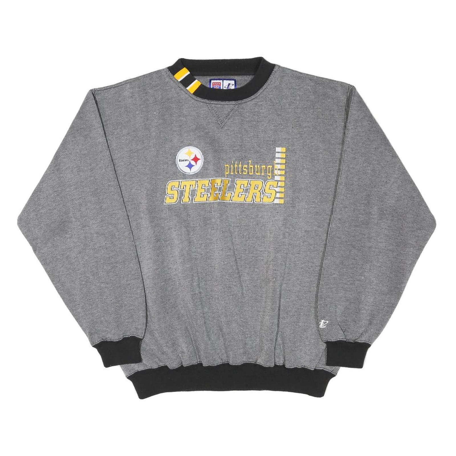 LOGO ATHLETIC Mens Grey Pittsburgh Steelers Crew Neck XL Sweatshirt Cotton Blend