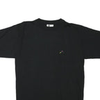 Mens Black Graphic T-Shirt L Short Sleeve Crew Neck Casual Cotton Blend