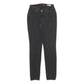GUESS Womens Slim Black Denim Slim Fit Jeans W26 L32 Zip Pocket Design
