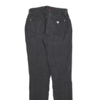 GUESS Womens Slim Black Denim Slim Fit Jeans W26 L32 Zip Pocket Design