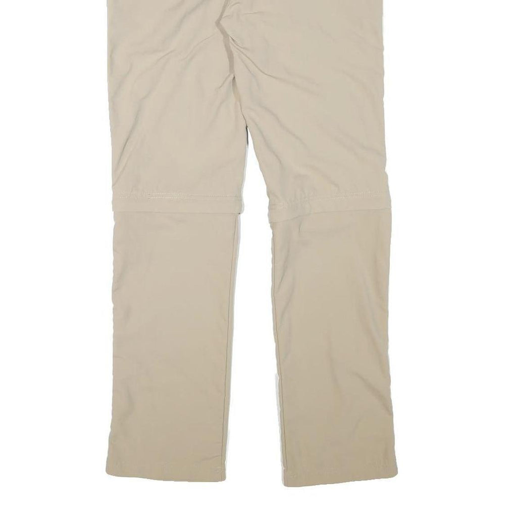 TREVOLUTION Mens Polyester Blend Beige Regular Zip Regular Fit Straight Leg