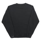 ADIDAS Womens Black Cotton Blend Crew Neck UK 8 Sweatshirt Logo Print