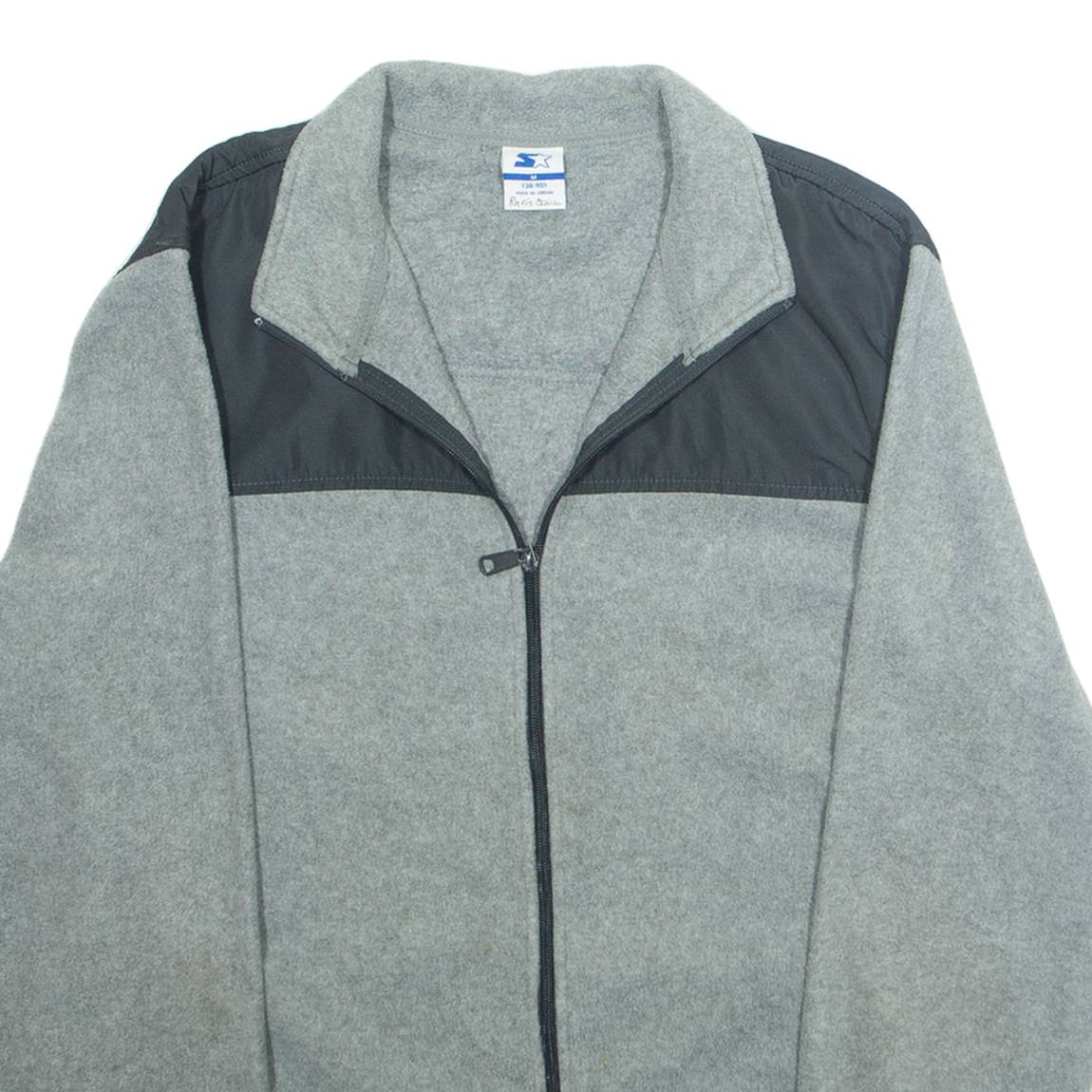 STARTER Mens Fleece Jacket Grey M