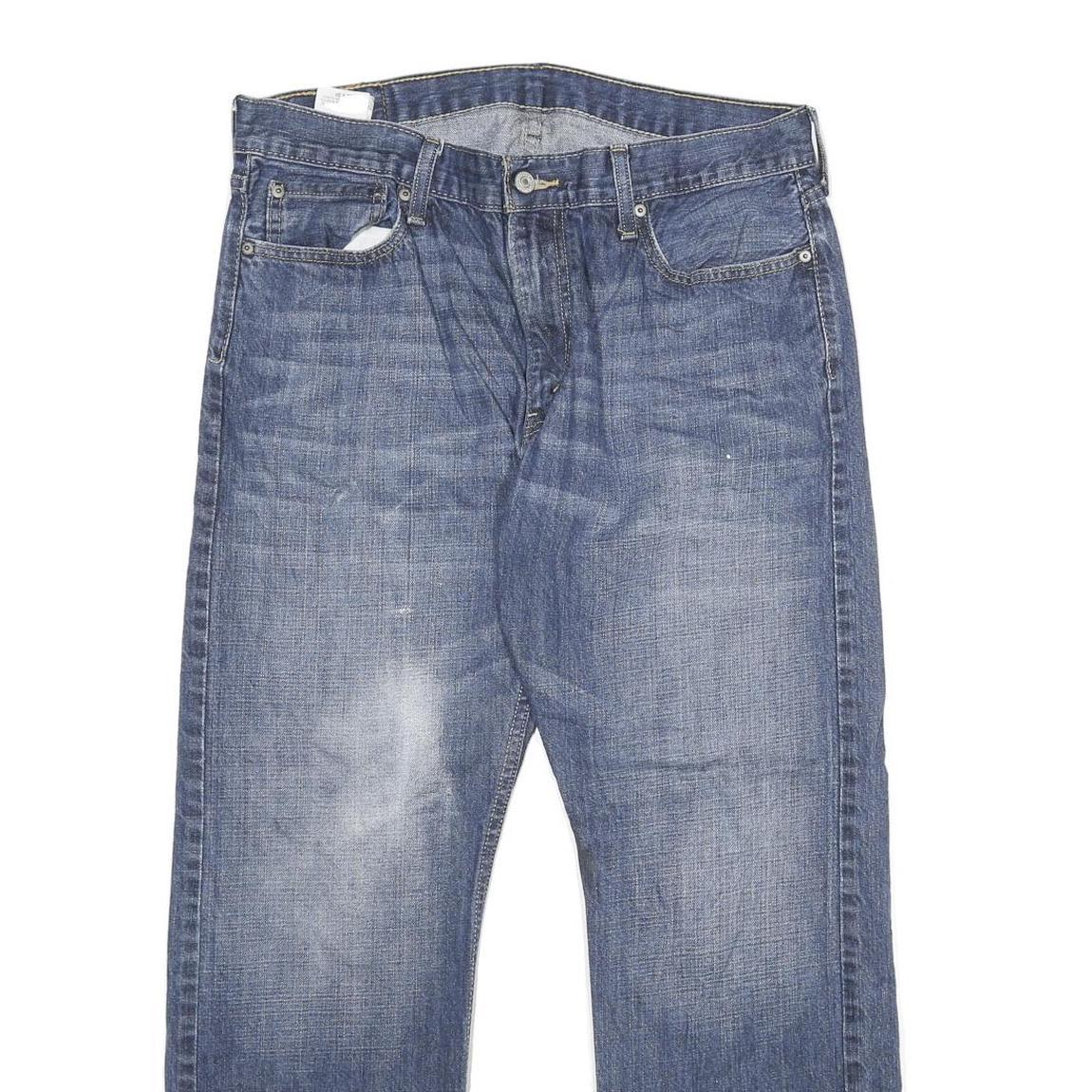 LEVI'S 514 Classic Mens Jeans Blue Regular Straight Denim Medium W36 L32 Zip