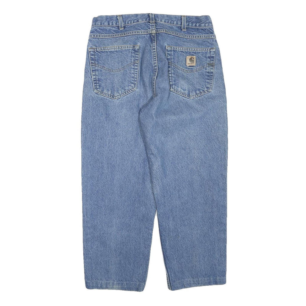 CARHARTT Womens Jeans Blue Regular Straight Denim Medium W32 L24 Cotton Blend