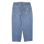 CARHARTT Womens Jeans Blue Regular Straight Denim Medium W32 L24 Cotton Blend