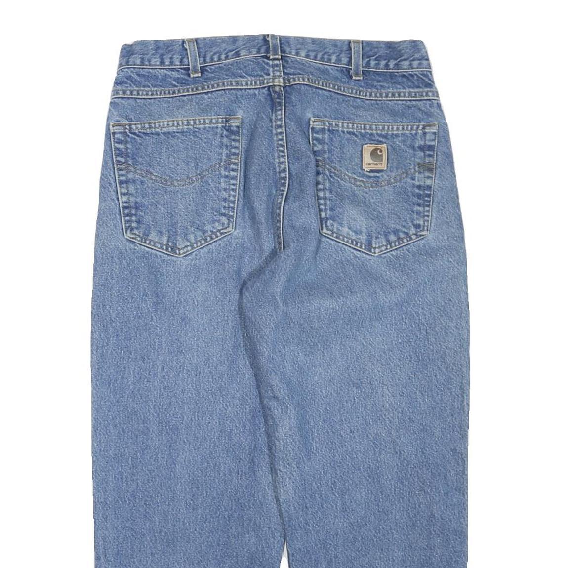 CARHARTT Womens Jeans Blue Regular Straight Denim Medium W32 L24 Cotton Blend