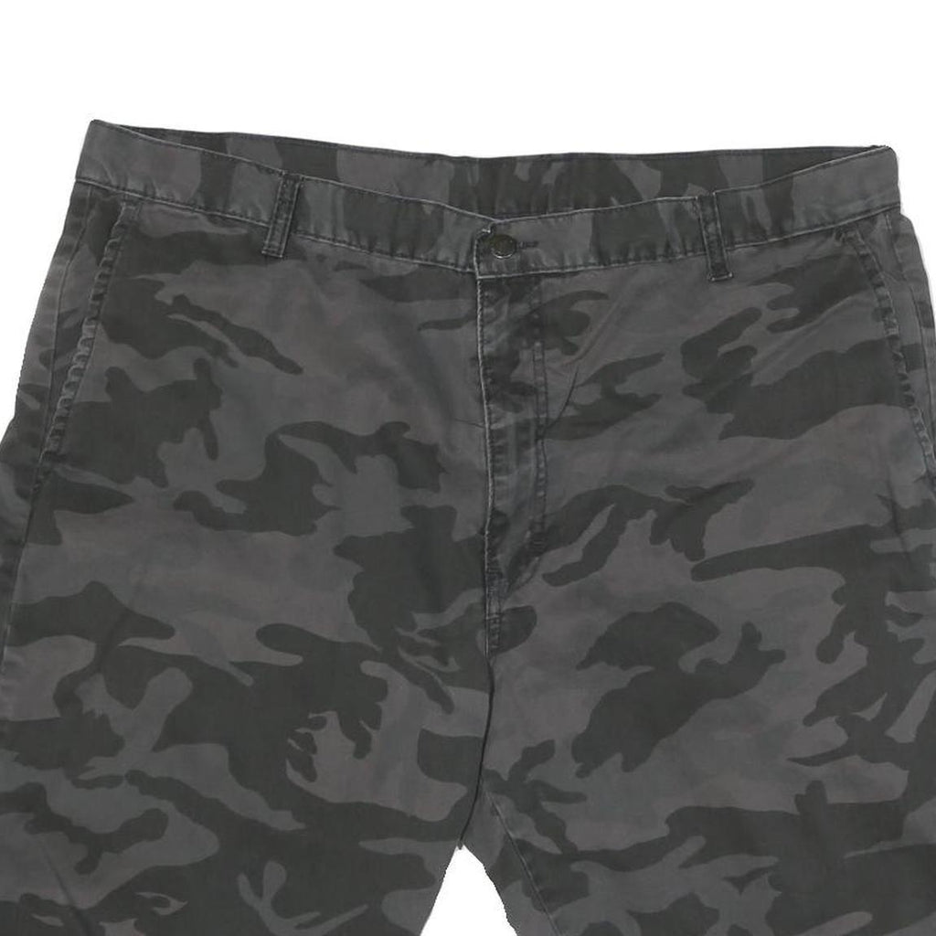 DICKIES Mens Shorts Black Camouflage XL W40 Cotton Blend Casual Style