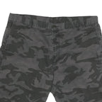 DICKIES Mens Shorts Black Camouflage XL W40 Cotton Blend Casual Style