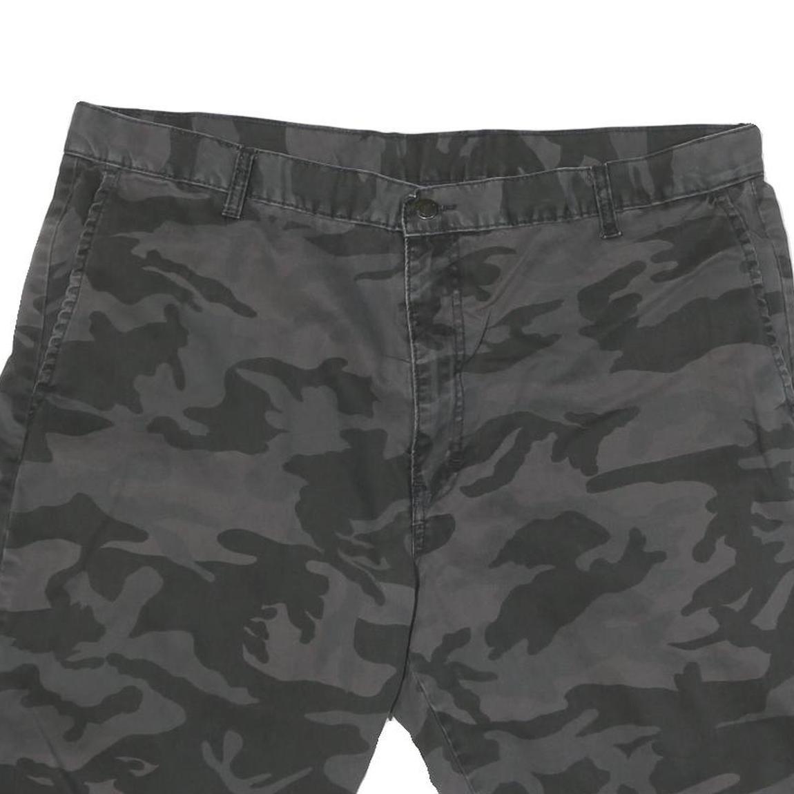 DICKIES Mens Shorts Black Camouflage XL W40 Cotton Blend Casual Style