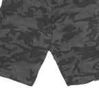 DICKIES Mens Shorts Black Camouflage XL W40 Cotton Blend Casual Style