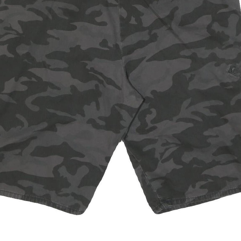 DICKIES Mens Shorts Black Camouflage XL W40 Cotton Blend Casual Style