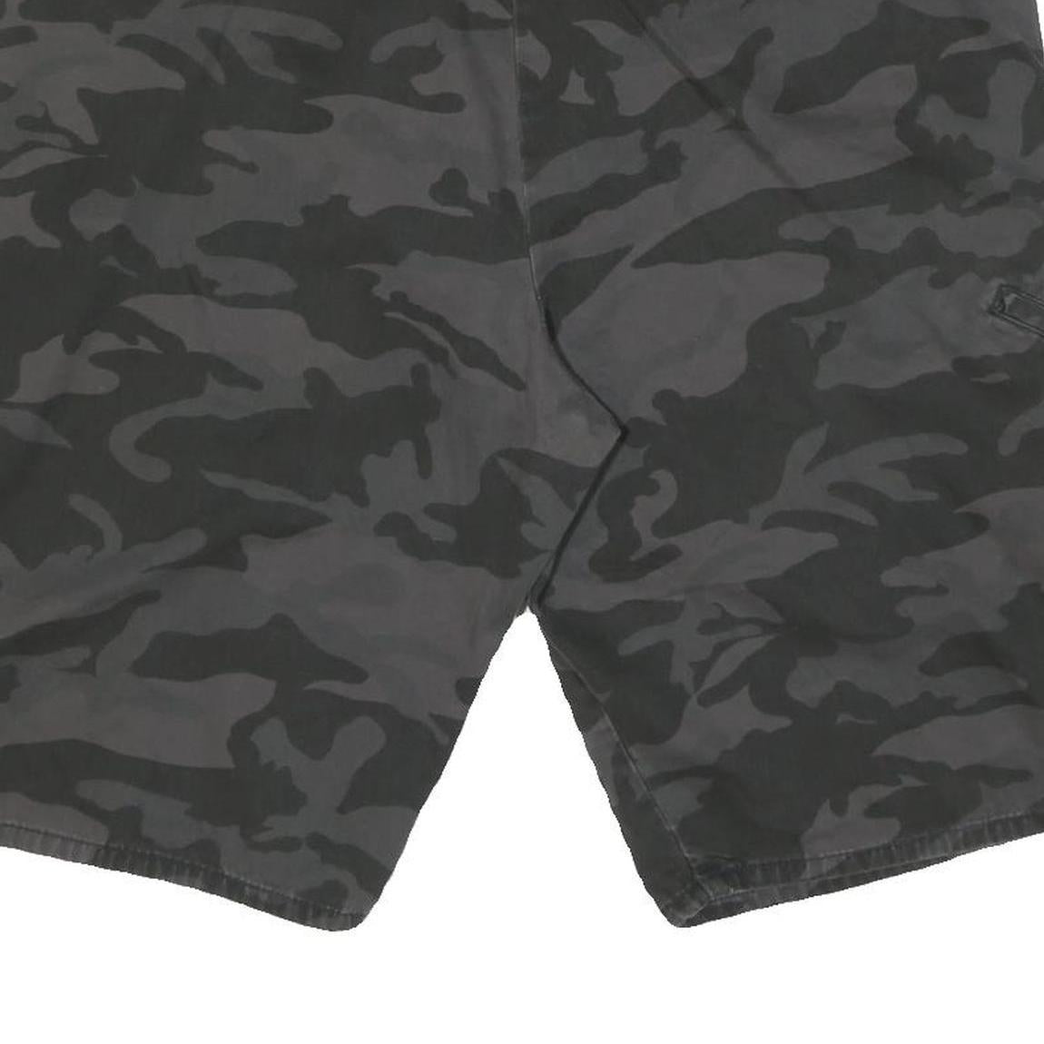 DICKIES Mens Shorts Black Camouflage XL W40 Cotton Blend Casual Style