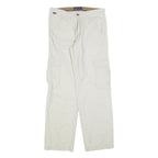 BIAGGINI Mens Regular Fit Cream & Beige Cargo Trousers W32 L32 Cotton Blend Zip