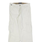 BIAGGINI Mens Regular Fit Cream & Beige Cargo Trousers W32 L32 Cotton Blend Zip