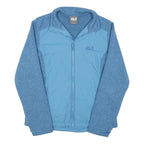 JACK WOLFSKIN Womens Blue Jacket UK 10 Polyester Blend Zip Outdoor Casual Fleece