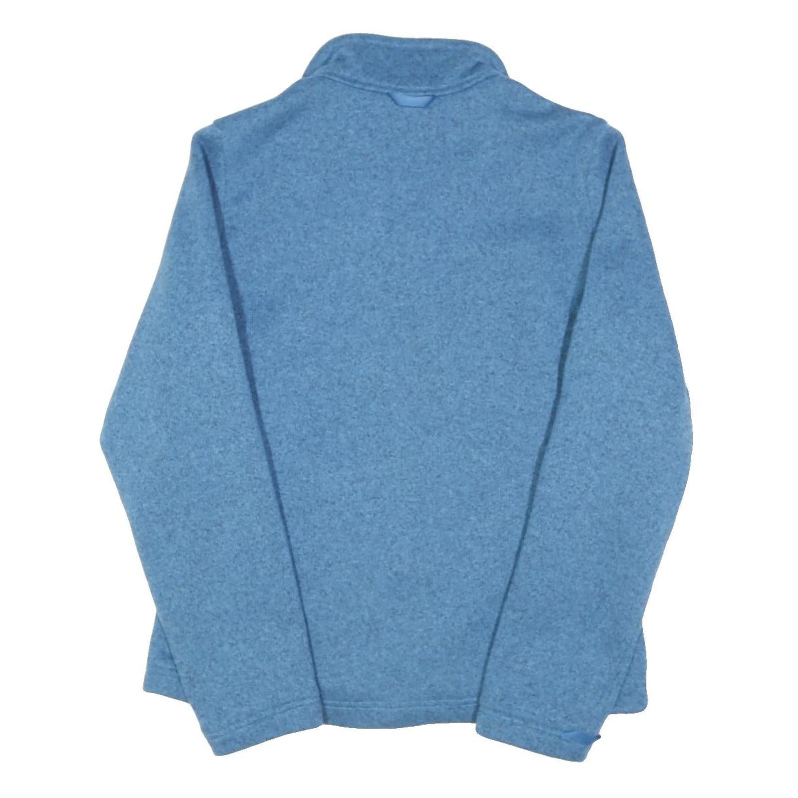 JACK WOLFSKIN Womens Blue Jacket UK 10 Polyester Blend Zip Outdoor Casual Fleece