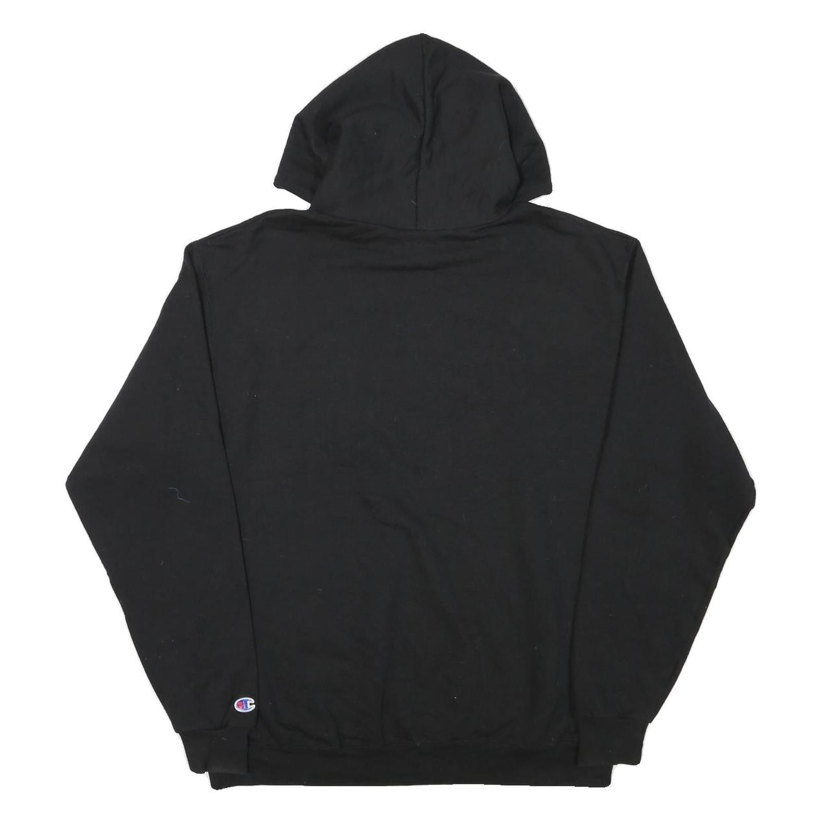 CHAMPION Mens Black Bodega Bay California Pullover Hoodie L Cotton Blend Casual