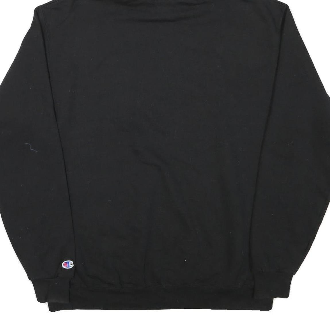 CHAMPION Mens Black Bodega Bay California Pullover Hoodie L Cotton Blend Casual