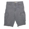 CARHARTT Mens Grey Cargo Shorts M W32 Relaxed Fit Cotton Blend