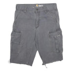 CARHARTT Mens Grey Cargo Shorts M W32 Relaxed Fit Cotton Blend