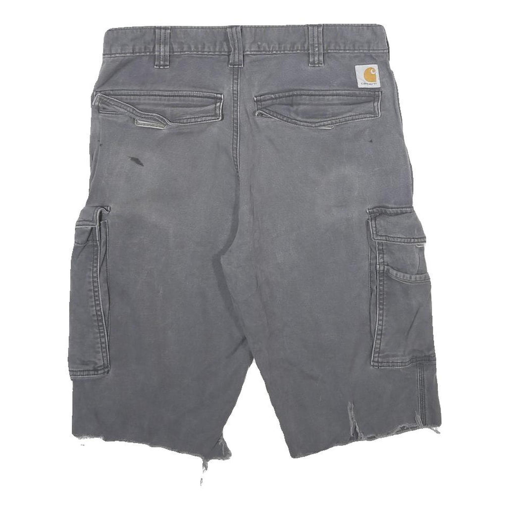 CARHARTT Mens Grey Cargo Shorts M W32 Relaxed Fit Cotton Blend