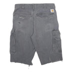 CARHARTT Mens Grey Cargo Shorts M W32 Relaxed Fit Cotton Blend