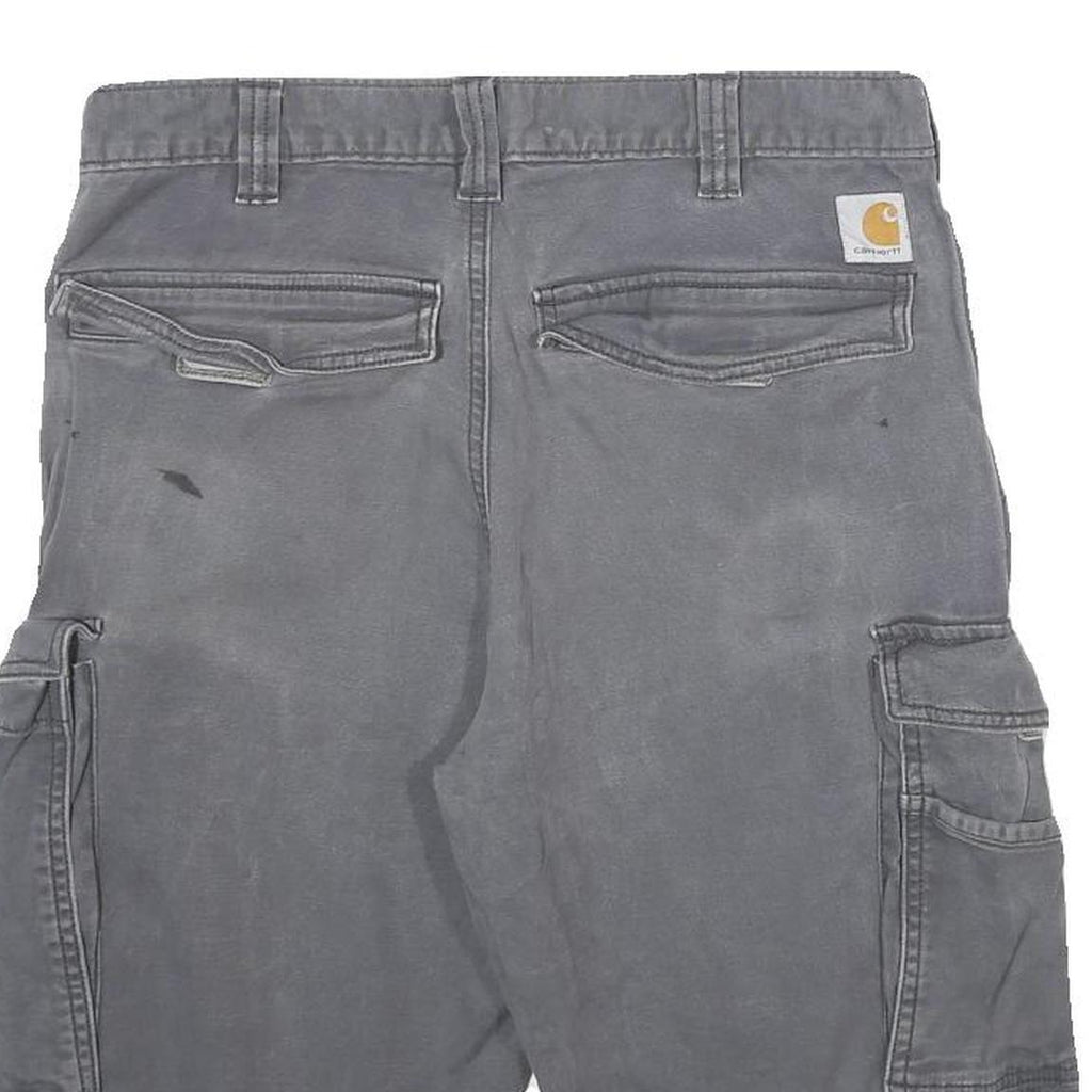 CARHARTT Mens Grey Cargo Shorts M W32 Relaxed Fit Cotton Blend