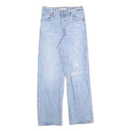 LEVI'S Womens Jeans Blue Regular Straight Denim Light W26 L27 Distressed