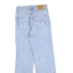 LEVI'S Womens Jeans Blue Regular Straight Denim Light W26 L27 Distressed