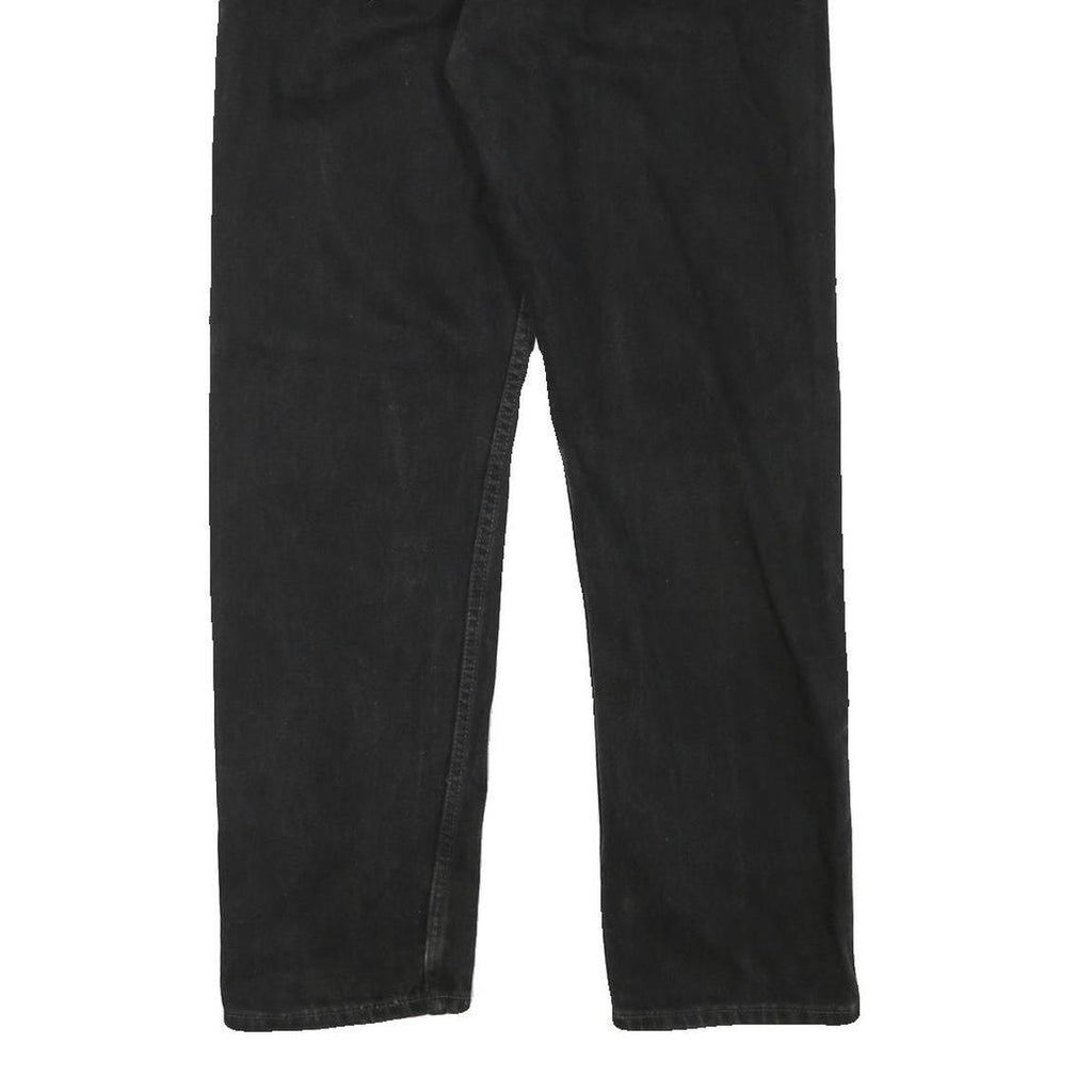 LEVI'S 505 Mens Jeans Black Regular Straight Denim Rinse W31 L29 Classic Fit