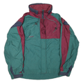 COLUMBIA Womens Green & Maroon Outdoor Jacket XL Polyester Blend Zip