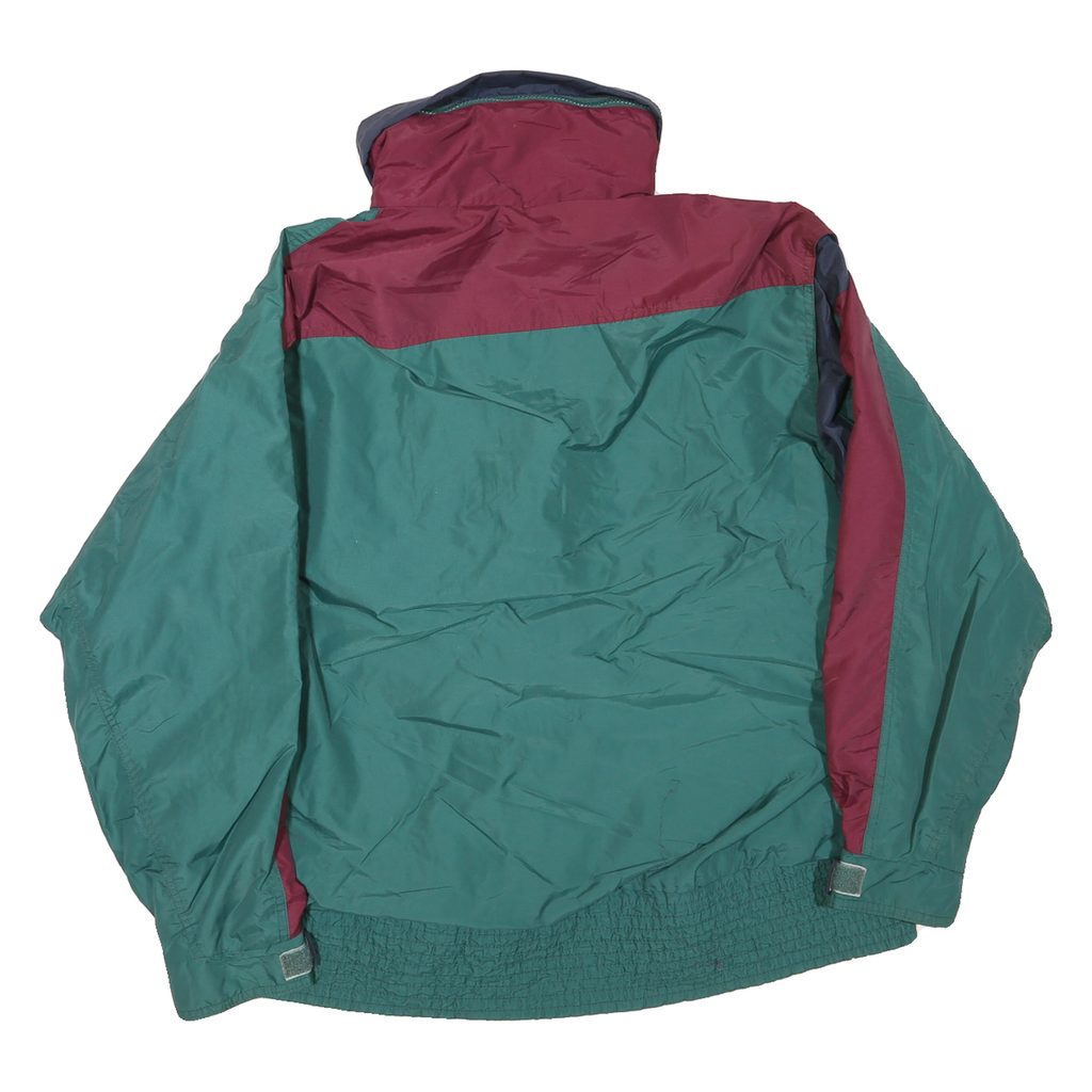 COLUMBIA Womens Green & Maroon Outdoor Jacket XL Polyester Blend Zip