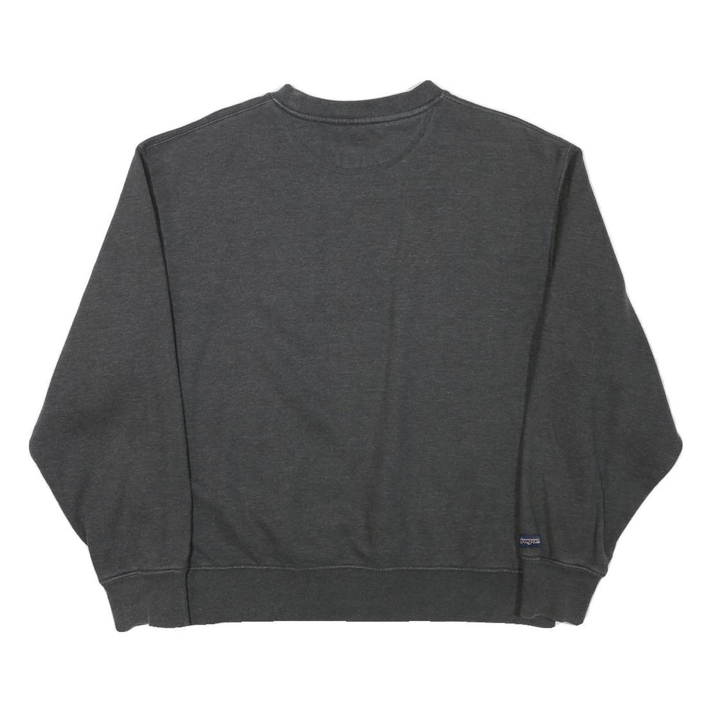 JANSPORT Mens Grey Cotton Blend Crew Neck Sweatshirt IUP M Casual