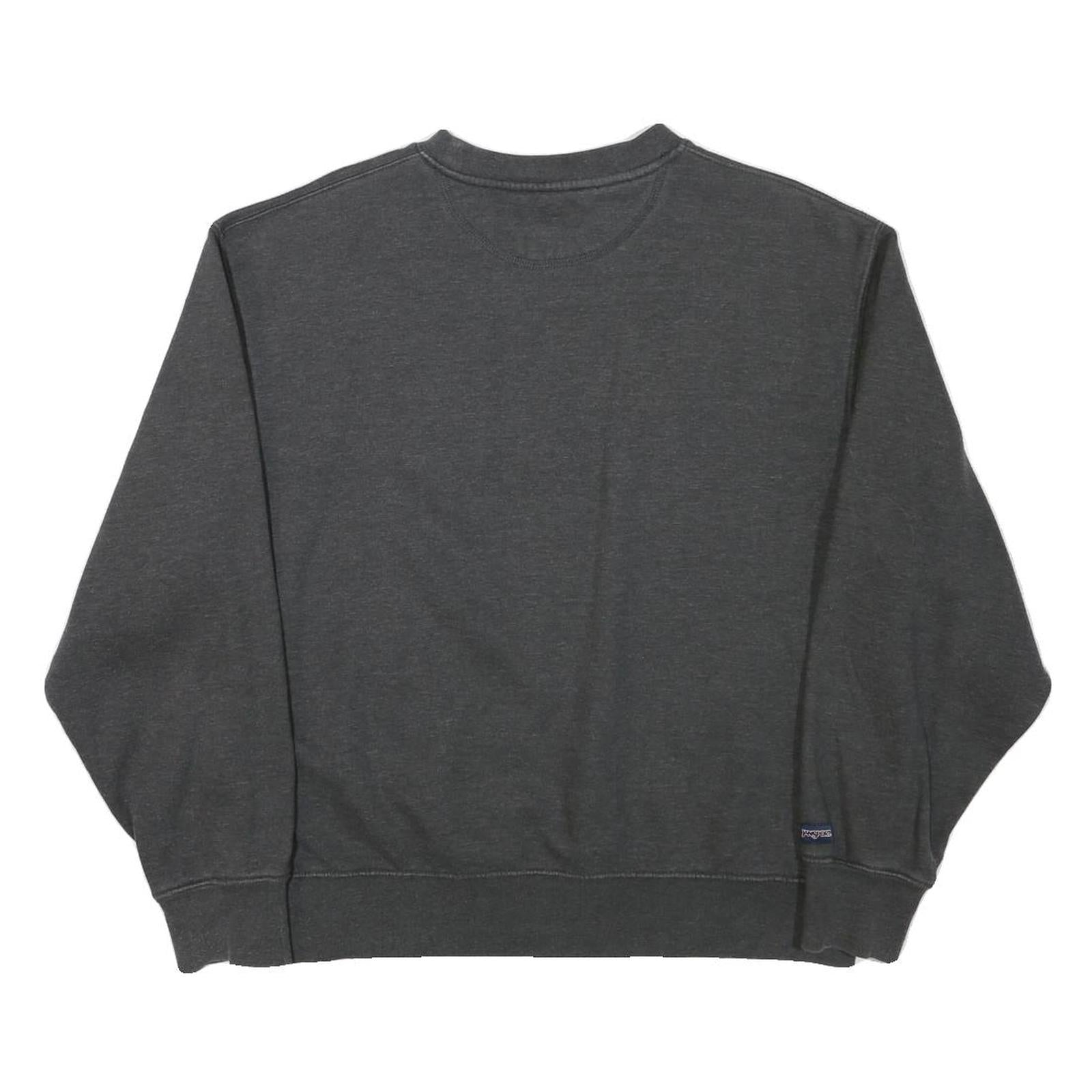 JANSPORT Mens Grey Cotton Blend Crew Neck Sweatshirt IUP M Casual