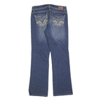 VGS Womens Regular Fit Bootcut Blue Denim Jeans Cotton Blend Zip W30 L30 Stylish