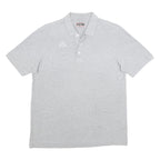 KAPPA Mens Grey Short Sleeve Plain XL Polo Shirt Cotton Casual Sportswear