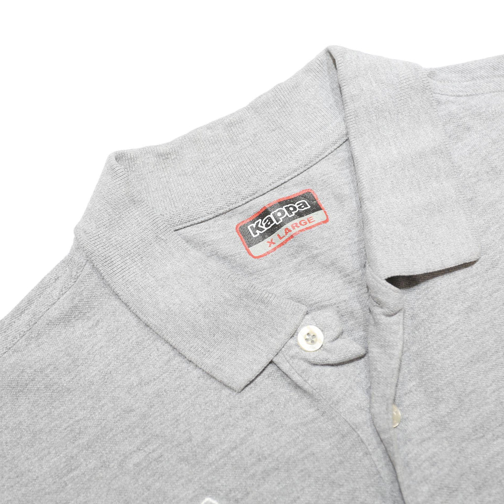 KAPPA Mens Grey Short Sleeve Plain XL Polo Shirt Cotton Casual Sportswear