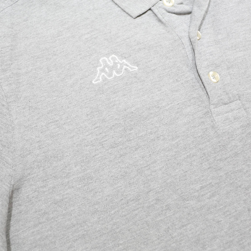 KAPPA Mens Grey Short Sleeve Plain XL Polo Shirt Cotton Casual Sportswear